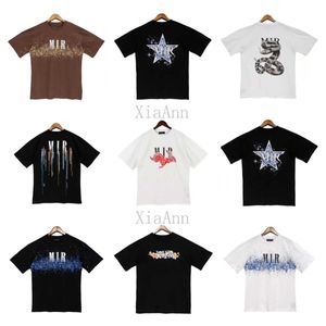 Designer Moda Luxurys Amari Camisetas Amirir Camisa Impressa Moda Mens Mulheres Amris Camiseta Roupas de Algodão Harajuku Streetwear Solto Hip Hop Street T-shirt