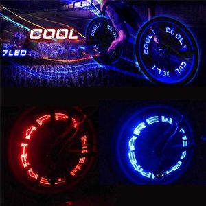 Luci 1Pc Bike Wheel Light LED Tire Gas Ugello Valve Core Glow Stick Lamp Tire Caps Raggi Torcia elettrica Accessori per biciclette 0202