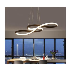 Pendelleuchten Minimalismus DIY Hängende moderne LED-Leuchten für Esszimmer Bar Suspension Leuchte Suspendu Lampe Beleuchtungskörper Drop DHNWS