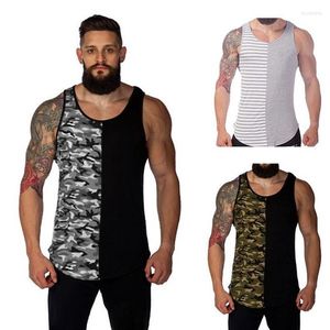 Мужские майки топы Zogaa Brand Fitness Clothing Mens Fashion Stitching Одежда Slim Top Top Men Plus Size S-XXXL Блуз