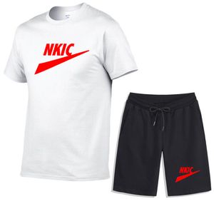 Erkek Trailtsits Koşan Kısa Kollu Şort Basketbol Eğitim Trailsuit Hızlı kuru gevşek tişört spor spor salonu fitness giyim markası logo baskısı