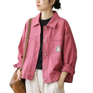 Women's jacket denim short jacket autumn and winter style slimming designer jacket with button letters classic clothing casual