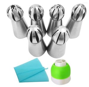 Baking Tools 8Pcs Torch Piping Nozzle Spherical Bags Cake Decoration Accessories Converter Pastry Set