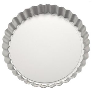 Bakningsverktyg 3 Pack (6 8 9 tum) TART PAN OCH QUICHE med avtagbar basbotten (silver)