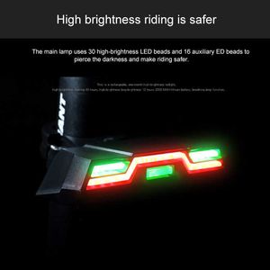 Lights USB Bike Safety Taillight 3 Цвета велосипедная задняя лампа со встроенным 2000 мАч предупреждение Light MTB Cycling Farntern 0202