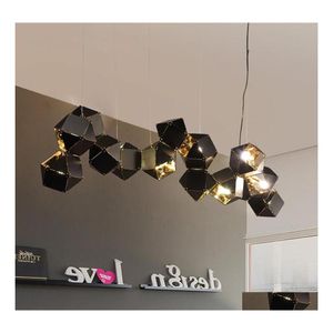 Pendant Lamps Modern Metal Creative Light For Living Room Dining Circar Design Hanging Home Decoration Lighting Fixtures Drop Delive Dh9Wh