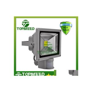 Almofus de inunda￧￣o IP65 impermeabilizante 10W 20W 30W 50W LED FloodLight Outdoor Project Lamp Flood Light Cob Ilumina￧￣o 85265V Detetive de movimento PIR Dhivq