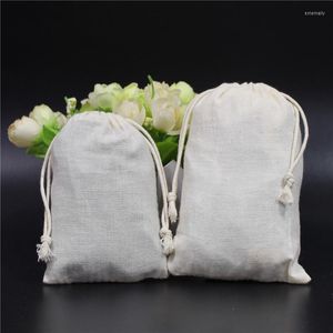 Gift Wrap 10pcs Cotton Cloth Bags Dust-proof Package Drawstring Soft Pouches Est Arrived Useful Shopping Pouch 10x15cm 13x18cm 15x20cm