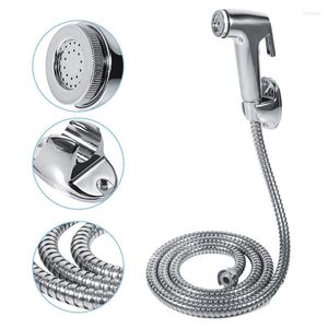 Badtillbehör Set badrumstillbehör Set Toalett Shattaf Adapter Spray Handheld Bidet Duschhuvud Väggfäste Slangpaket