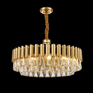 Nordic European Classic Popular European Modern Luxury Hotel Home Living Room Decoration Golden Crystal Chandelier light