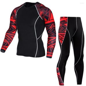 Tute da uomo Set da 2 pezzi Tuta sportiva da allenamento da uomo Palestra Fitness Vestiti a compressione Corsa da jogging Abbigliamento sportivo Esercizio Rashguard Uomo