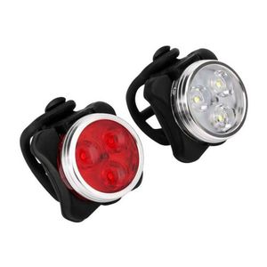 Işıklar USB Şarj Edilebilir Dahili Akü LED Bisiklet Işık Bisiklet Lambası Bisiklet Seti Parlak Ön Far Arka Arka Kuyruk Lanterna 4 Mod 0202
