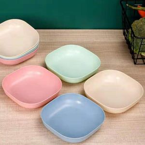 Bowls 4Pcs Durable Cake Dish Lightweight Snack Plate Smooth Edge Reusable Portable Spit Bone