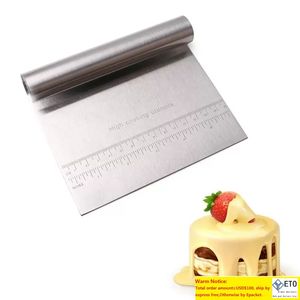 Stainless Steel Pizza Dough Scraper Cutter Baking Pastry Spatulas Fondant Cake Decoration Tools Kitchen Accessories c578