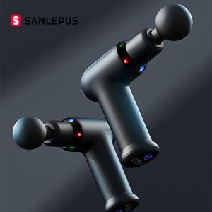 Full Body Massager SANLEPUS Cool LED Light Massage Gun Compress Electric Massager Deep Tissue Muscle Neck Body and Back Relaxation 230203