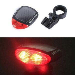 s Lampada posteriore per bicicletta Sicurezza ciclismo Energia solare Fanale posteriore ricaricabile USB 2led Accessori bici Spia 0202