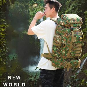 Backpack 80L Outdoor Sports Camping Bag Oxford Cloth Hiking Men Tactical Military Waterproof Backpacks Trekking