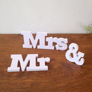Ornamentos de decora￧￣o de mesa de festas transfronteiri￧os letras inglesas MRMS Western Restaurant Combattop Ornamentos PVC PVC Handicraft Wholesale