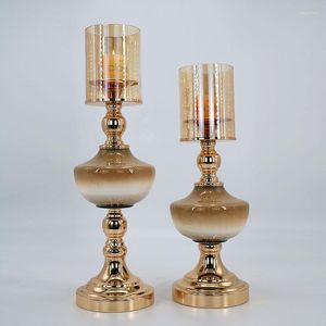 Держатель свадебной подсвечники Amber Ceramic Candlestick Party Supply Home Decor