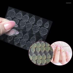 Nail Gel Lulaa 240pcs 10 SheetsDoubl-Sided Lim för falska naglar Lim Jelly Sticker Sticky Tape Macure Tool Accessories