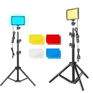 Flash Heads LED Pography Video Light Panel Illuminazione Po Kit lampada da studio con treppiede Filtri RGB per riprese in diretta su Youbube Streaming