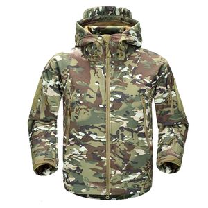 Mens Jackets Winter Military Camouflage Fleece Army Tactical Coat Multicam Male Waterproof Windbreakers 230203