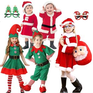 Roupas Define crianças Cosplay de Natal Papai Noel Traje de roupa de bebê vestido de roupa de bebê