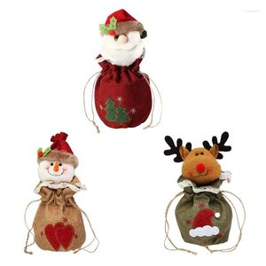 Decorações de Natal Sacos de doces desenho animado Papai Noel Papai Noel Snowman Elk Presente para os suprimentos de embalagem de biscoitos Drop