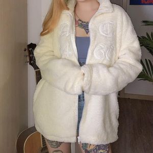 Women's Jackets Korean Office Lady Jacket Autumn Winter Fashion Thicken 2023 Simple Solid White Casual Loose Women CoatWomen's