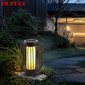 Outdoor nowoczesna lampa do trawnika Dolomit LED vintage słoneczne Wodoodporne IP65 dla ogrodu ogrodowego Wystrój latarni