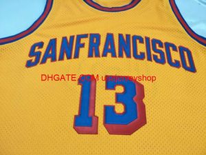 13 Sanfrancisco 1962-63 Wilt Chamberlain College Basketball Forma Boyutu S-4XL 5XL Özel Herhangi Bir İsim Numarası Jersey