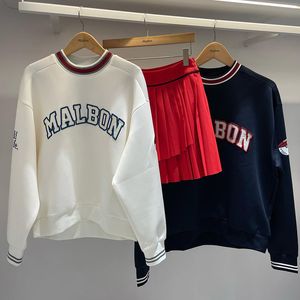 屋外のTシャツスポット秋と冬のゴルフレディースセーターラウンドネックファッショナブルスポーツ長袖プルオーバー服230203