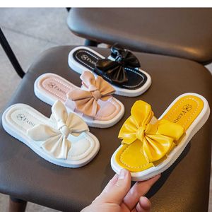 Bow prensesi s yeni yumuşak dip plaj ayakkabıları yürümeye başlayan çocuk mt-cs yaz çocuk terlikleri kızlar için 0203