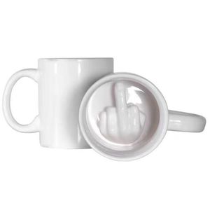 Creative Up Yours Tassen, 325 ml, Keramik-Kaffeetasse, Mittelfinger, lustiger Kaffee, Tee, Milchbecher, cooler Becher, Neuheit, Weihnachten, Halloween, Geschenke