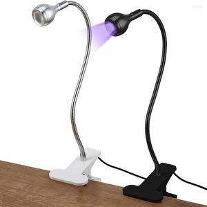 Masa lambaları Gooseneck UV lamba 395nm LED Işık Kelepçe Taşınabilir Masa Aydınlatma Armatürleri DIY Jel Tırnak Ultraviyole