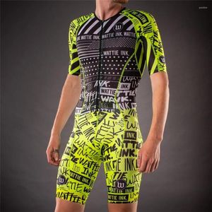 Racing Sets Wattie Ink Summer Skinsuit Men Cycling Jersey Ropa Ciclismo Hombre Tri Suit MTB Aero Jumpsuit Bike Triathlon Clothing