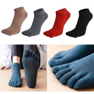 Athletic Socks High Quality Women Pilates Anti-Slip Breattable Backless Yoga Five Toes Slipper Ballet Dance for Fitness Gym