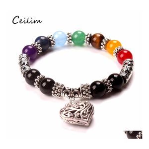 Perlenstränge Ankunft 7 Chakra Armband Männer Heilung NCE Perlen Reiki Buddha Gebet Naturstein Yoga für Frauen Drop Lieferung Juwel Otskn