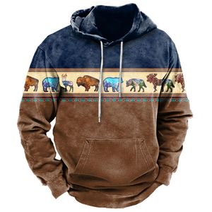 Herren Hoodies Sweatshirts Vintage Indischer Stil Hoodie Kapuzenpullover Unisex Harajuku Pullover Jacke Übergroße Casual Streetwear Tops 230203