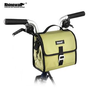 Panniers S Rhinowalk 2022 Ny cykelstyrning Isolerad Front Tube Cycling Väska Vattentät 7L Big Capacity MTB Road Bicycle Accessories 0201