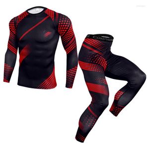 Roupa térmica de roupa de roupa masculina Inverno Primeira camada Sorto Long Johns 2-PC/Conjunto de compressão Camisa de compressão Conjunto de exercícios de fitness