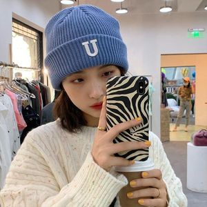 Beanies Beanie/Skull Caps Women's Beanie Hat 2023 Winter Fashion Car Cap Ladies Y2K Autumn Case Keep Warm Multi-Color Simple Blue Orange