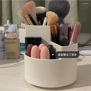 Aufbewahrungsboxen Super Kapazität Stifthalter Ins Desktop Multifunktionale Make-up Pinsel Eimer Rotierende Box Organizer für Kosmetik