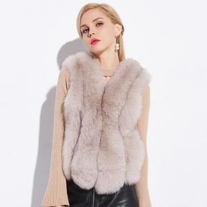 Pur Faux Faux Real colete de inverno Casaco rosa Roupa