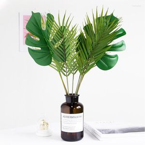 Flores decorativas plantas artificiais simulação simulação coco blogueiro de folha de palmeira Po prop lapas de árvores tropicais de plástico de plástico