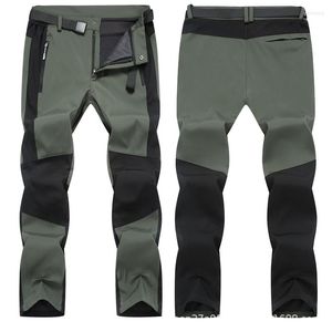 Pantaloni da uomo 2023 Uomo Outdoor Inverno Colore Corrispondenza Tattico di Spessore Impermeabile Fodera In Pile Termico Sport Moda Casual