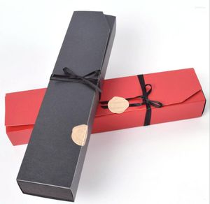 Gift Wrap 12st/Lot Handmade Cardboa Carton Kraft Box For Valentine's Day Chocolate Cake Boxes innehåller tvålfodral