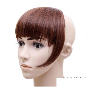 Bangs New Colors Artificial With Long Sideboards Faux Fringe Fixed By Bb Clip Wholesale 5Pcs/Lot Drop Delivery Hair Products Extensio Dh7Hf