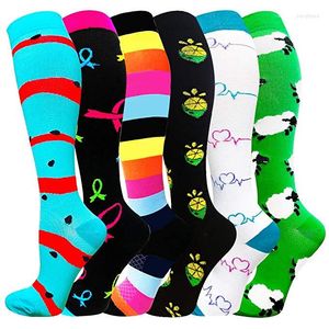 Sports Socks Compression Fit For Black Stocking 20-30 Mmhg Stockings Running Anti Fatigue Pain Relief