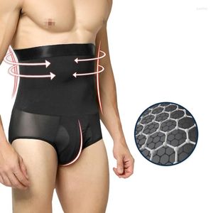 Men's Body Shapers HaleyChan Men's High Waist Compression Shapewear Slimming Shaper Tummy Control Shorts Briefs Underwear Men Slim